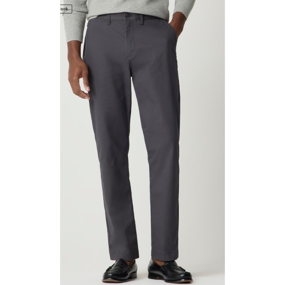 J.Crew Straight-fit TruTemp365® Chino Pant 34x30 Gray NEW CO403 Casual Comfort